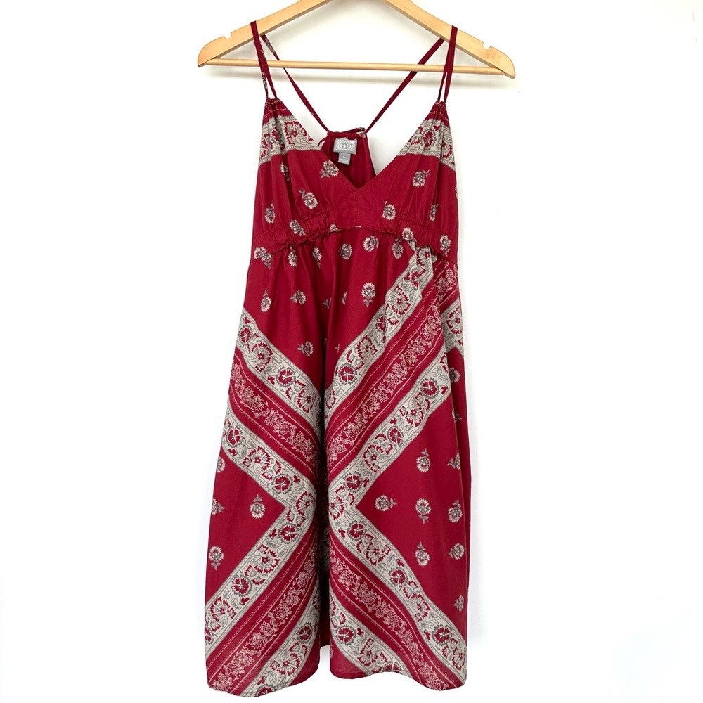 Converse Red and White Paisley Mini Dress
